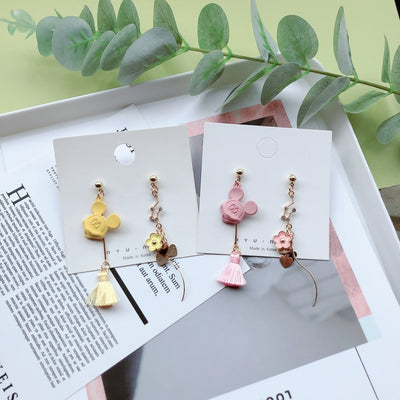 Cartoon Anime Style Drop Earring For Women&Girls Tassel Flower  Earrings