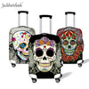 Jackherelook Cool Sugar Skull Baggage Bag Cover Dust Rain Proof Case for 18-32 Inch Luggage Bag Flower Travel Protective Trunk