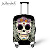 Jackherelook Cool Sugar Skull Baggage Bag Cover Dust Rain Proof Case for 18-32 Inch Luggage Bag Flower Travel Protective Trunk