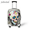 Jackherelook Cool Sugar Skull Baggage Bag Cover Dust Rain Proof Case for 18-32 Inch Luggage Bag Flower Travel Protective Trunk