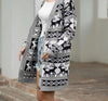 Christmas Women'S Sweater Coat Single Breasted Casual Loose Knitted