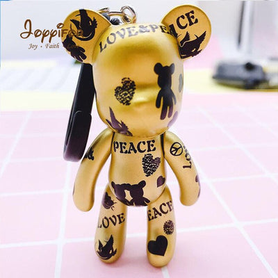 Anime Mini Bearbricklys Action Figures Baby Bear Keychain Bags Ornaments Pendant Dolls Models Gift Toys