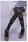 Pantyhose Stockings Women's Cross Skull Printed Tights Female stockings