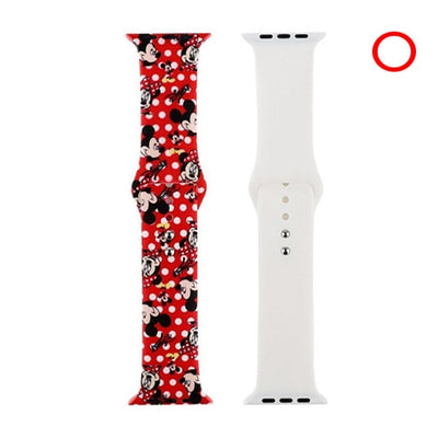 Strap for Apple watch band  38mm 40mm 42mm 44mm 5 4 3 2 pattern sport silicone bracelet
