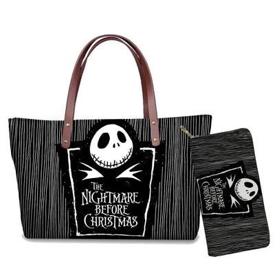 Handbag & Purse Set Shoulder Skull Gothic Ladies Bags