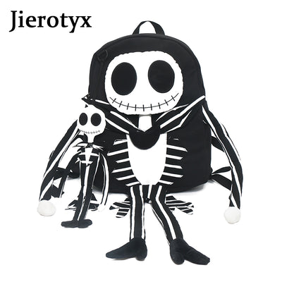 JIEROTYX Funny Skull Women Backpack 2020 Special Travel Bags New Casual School Bag Big Laptop Backpacks Hip-hop Gothic Punk Good