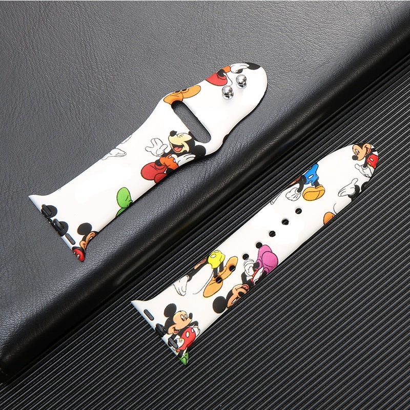 Strap for Apple watch band  38mm 40mm 42mm 44mm 5 4 3 2 pattern sport silicone bracelet
