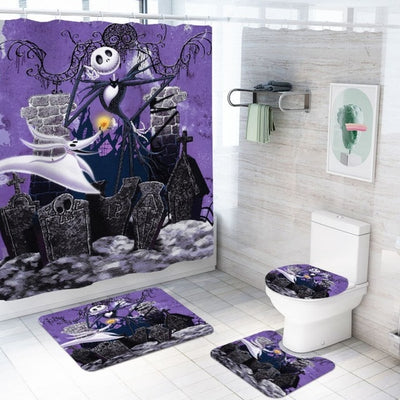 The Nightmare Before Christmas - Bathroom Set with Rugs Toilet Lip Cover