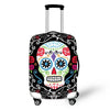 Jackherelook Cool Sugar Skull Baggage Bag Cover Dust Rain Proof Case for 18-32 Inch Luggage Bag Flower Travel Protective Trunk