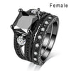 Charm Black Couple Rings Jewelry