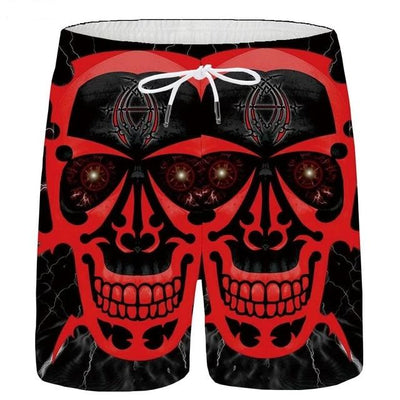 Skull Shorts Men Casual Short Pants Poison 3d Printed