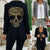 New Women Stand Collar Long Sleeve Casual Jackets Back Skull Printed Slim