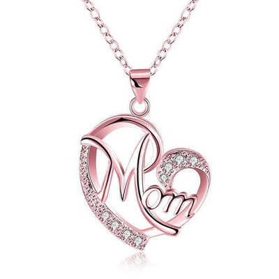 Mother's Day Necklace Fashion Mom Letter Love Necklace Charms Pendant Necklace The Best Gift For Mother
