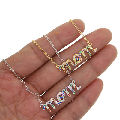 Luxury women fashion Pendant necklaces 925 sterling silver gold filled rainbow colorful