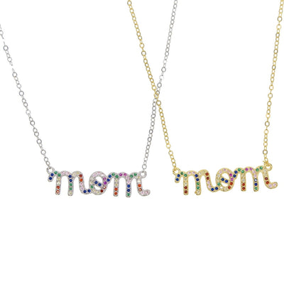 Luxury women fashion Pendant necklaces 925 sterling silver gold filled rainbow colorful