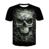 New 3d skull T-shirt 2020 men's short-sleeved shirt funny T-shirt rock punk anime goth rock 3d men's T -shirt