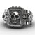 Trendy Skull Black Hip Hip Rings Jewelry Punk Rock Accessories