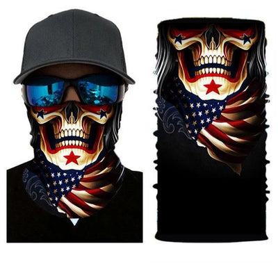 High Elastic 3D Skull Seamless Magic Bandana Men Women Headwear Face Mask