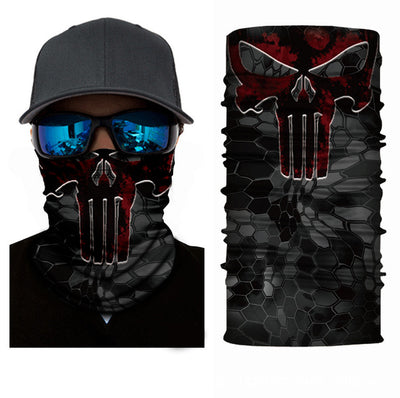 High Elastic 3D Skull Seamless Magic Bandana Men Women Headwear Face Mask