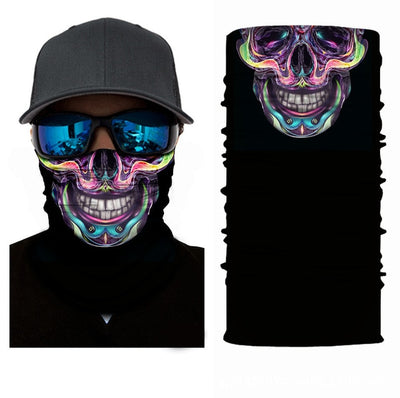 High Elastic 3D Skull Seamless Magic Bandana Men Women Headwear Face Mask