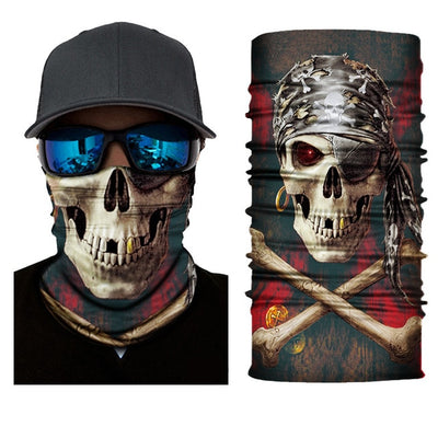 High Elastic 3D Skull Seamless Magic Bandana Men Women Headwear Face Mask