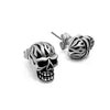 Punk Skull Earrings Cool silver color Jewelry Hip-hop Stud Earrings Vintage