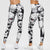 Women Skull Print Sports Leggings Workout Gym Pants Stretch Trouser High Elastic Skinny Pants Stretchy Trousers