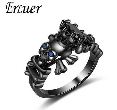 Skull Rings Crystal trendy love gift Ring