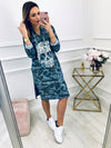 Hooded Dress Casual Loose Long Sleeve