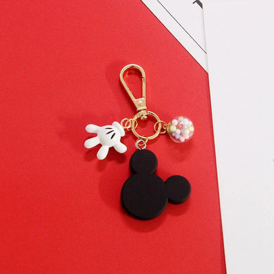 2020 New Fashion Cute Keychain PVC Cartoon Figure Mickey Super Mario Trolls Key Chain Mini Anime Key Ring Minnie Key Holder