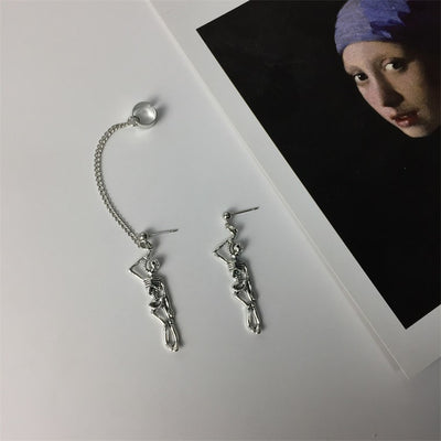 Cool Skull Punk Pendant Drop Dangle  Earring