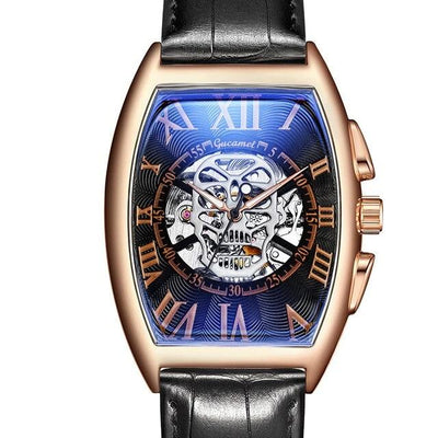 men watch skull Mechanical Skeleton Gear Movement Royal Design