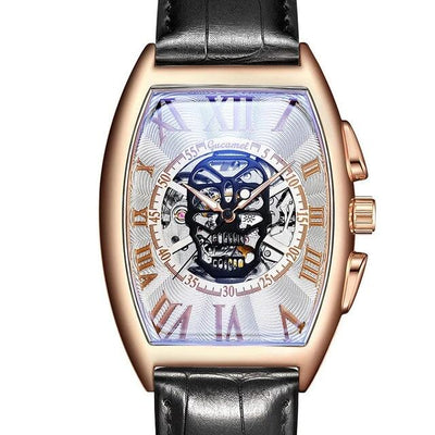 men watch skull Mechanical Skeleton Gear Movement Royal Design