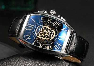 men watch skull Mechanical Skeleton Gear Movement Royal Design