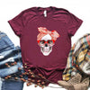 bandana skull Print Women tshirt Cotton Casual Funny t shirt Gift 90s Lady Yong Girl Drop Ship 6 Colors PM-9832