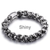 Punk Skull Bracelets Stainless Steel Shiny Matte Skull Charm