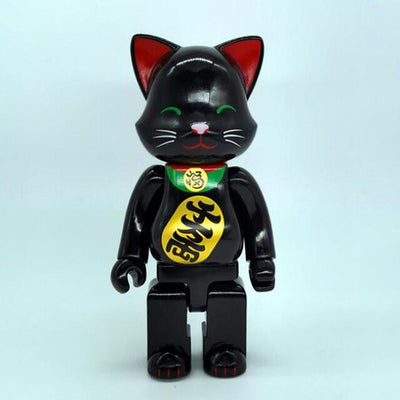 Popular Toys 28CM Noctilucous Lucky Cat Bearbricklys Action Figures Bear Dolls Collectible Model to Friends Kids Christmas Gifts