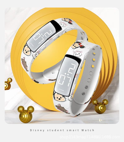 Original Disney Student Sports Watch Female Simple Electronic Child Vibration Smart Alarm Clock Mickey Bracelet