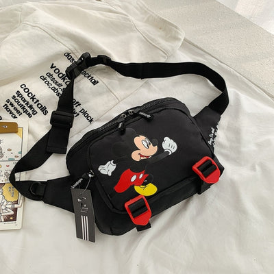 Disney Mickey Mouse chest bag boys and girls large-capacity belt bag cartoon handbag shoulder messenger bag girls shopping bag