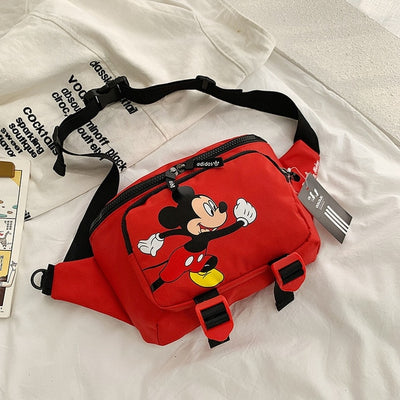 Disney Mickey Mouse chest bag boys and girls large-capacity belt bag cartoon handbag shoulder messenger bag girls shopping bag