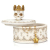 Crown Skull Jewelry Organizer Box Covered Dustproof Resin