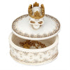 Crown Skull Jewelry Organizer Box Covered Dustproof Resin
