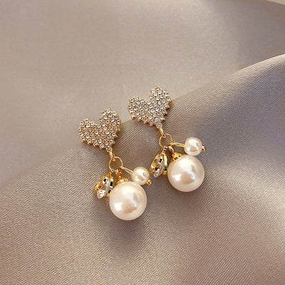 Love Pearl Earrings Fashion Charm Luxury Wedding Birthday Jewelry Wholesale Accessories For Women