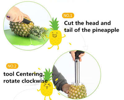 Pineapple Corer Slicers Peeler Parer Cutter