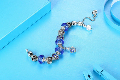 Silver Charm Bracelet ( September Stonebirthday)