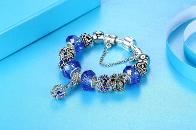 Silver Charm Bracelet ( September Stonebirthday)