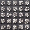 25pcs Skull Skeleton Gothic Alloy Rings Punk style rings for mens womens Wholesale Jewelry lots