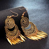 Bohemia  Dream Catcher Hollow out Vintage Leaf Feather Dangle Earrings For Women