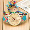 Vintage Women Ethnic Handmade Braided Quartz Watch Knitted Dreamcatcher Wristwatch