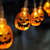 Hanging Halloween Pumpkin Lantern 3D Plastic Skull String Light LED